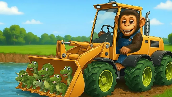 Wheel Theft Incident, Smart Monkey Farmer Gets Back Wheel At Shark Lake   Farm Work  Funny Monkey 🐒