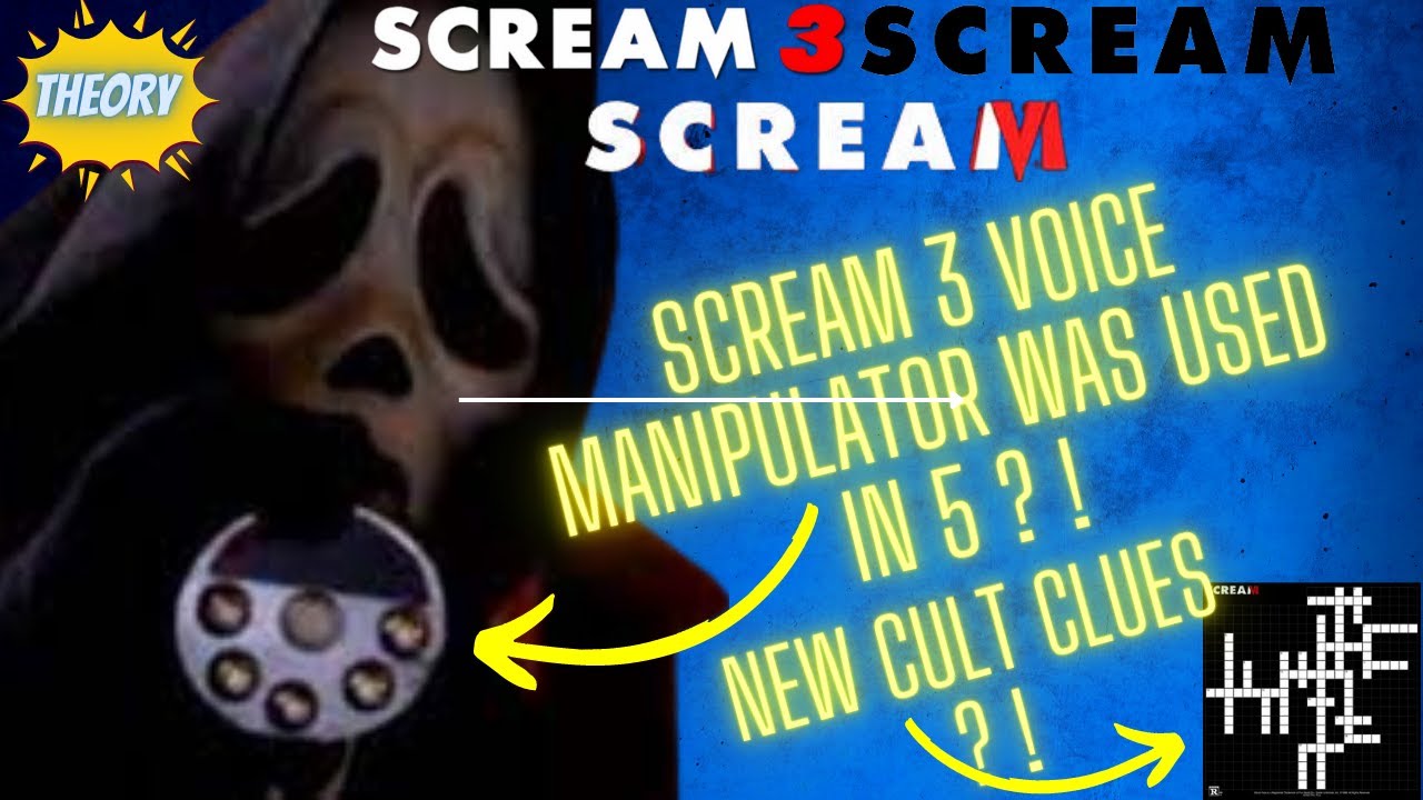 Scream theories Scream 3 voicebox in 5 ? Ghostface crossword puzzle 