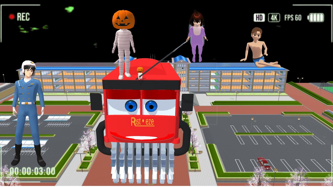 A Horror Secret Place Red Grinding Bus & Mummy Monster Haunted Yuta Mio | SAKURA SCHOOL SIMULATOR