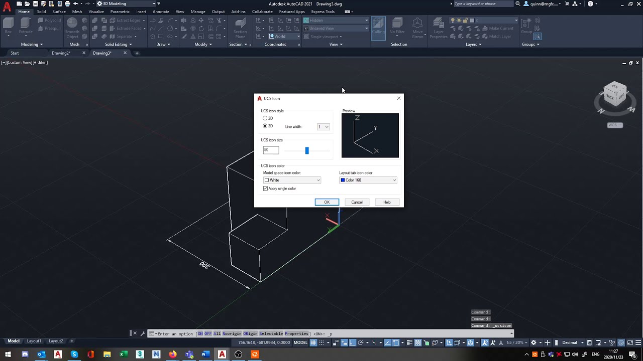 AutoCAD - UCS Manipulation - YouTube