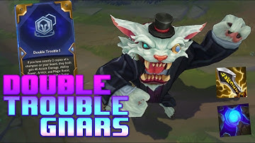 Hextech Striker Gnar Twins with New Double Trouble Augment Set 6.5 TFT
