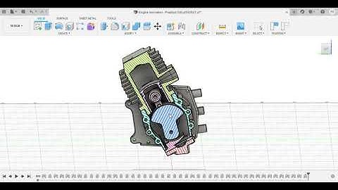 Fusion 360 - Engine animation