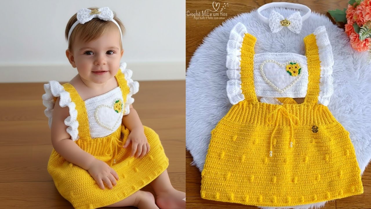 JARDINEIRA DE CROCHÊ INFANTIL