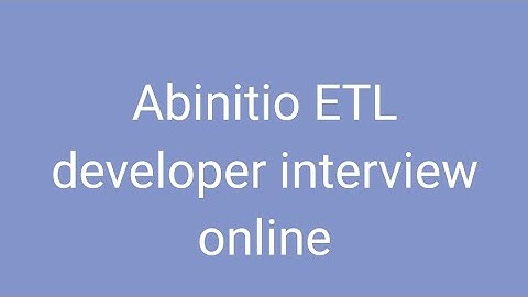 ETL Abinitio developer Interview #zoom call interview #ETL developer #Abinitio questions
