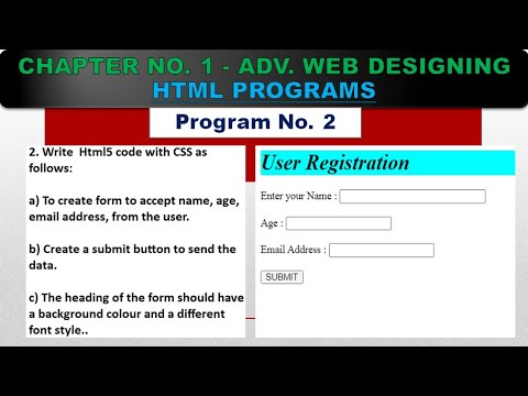 HTML Programs - No. 2 - YouTube