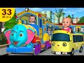 Wheels On The Bus Train Car Go Round and Round   +More 3D Nursery Rhymes & Songs for Children