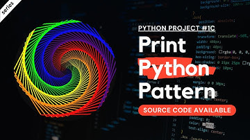 How to Print Patterns in Python using turtle module | Python Project 1c - with source code explained
