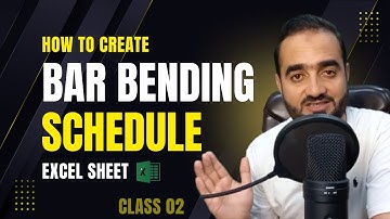Bar Bending Schedule | How to Create BBS Excel Sheet In Feet and Inches اردو/ हिंदी  part 2.