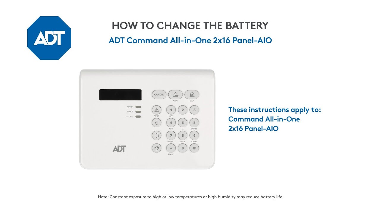 How to change the battery in your ADT Command 2x16 AIO Panel