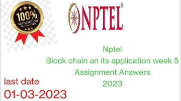 Nptel Blockchain an its Applications week5 answers #nptel #nptel2023 #blockchain #nptelquizsolution