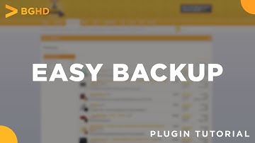 EasyBackup - Plugin Tutorial/Overview