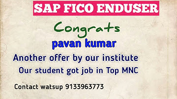 success story of sap end user record to report process | Congrats pavan kumar #sapendusertelugu