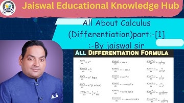 "Mastering the Art of Calculus: A Journey through Differentiation"|| BY JAISWAL SIR ||