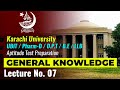 General Knowledge || Lec#7 || Karachi University Test Preparation