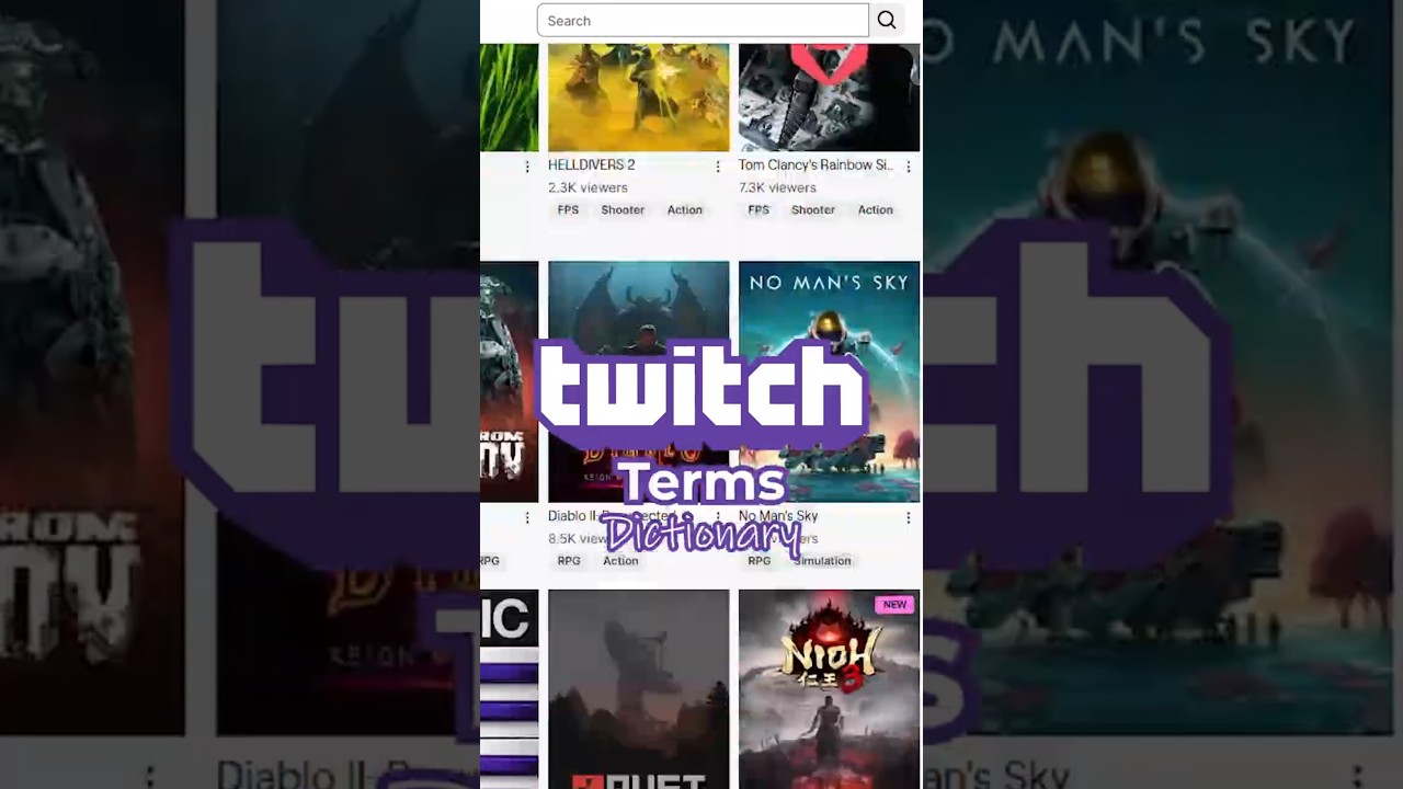 Twitch Terms Dictionary
