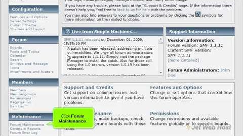 f How to backup your forum database in SMF