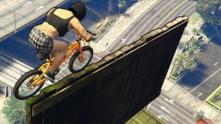 GTA 5 EPiC BMX STUNTS Race #2 (GTA 5 PC Stunts)