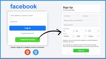 How To Create Facebook Sign Up Form Using HTML And CSS | How To Link HTML Page | HTML & CSS