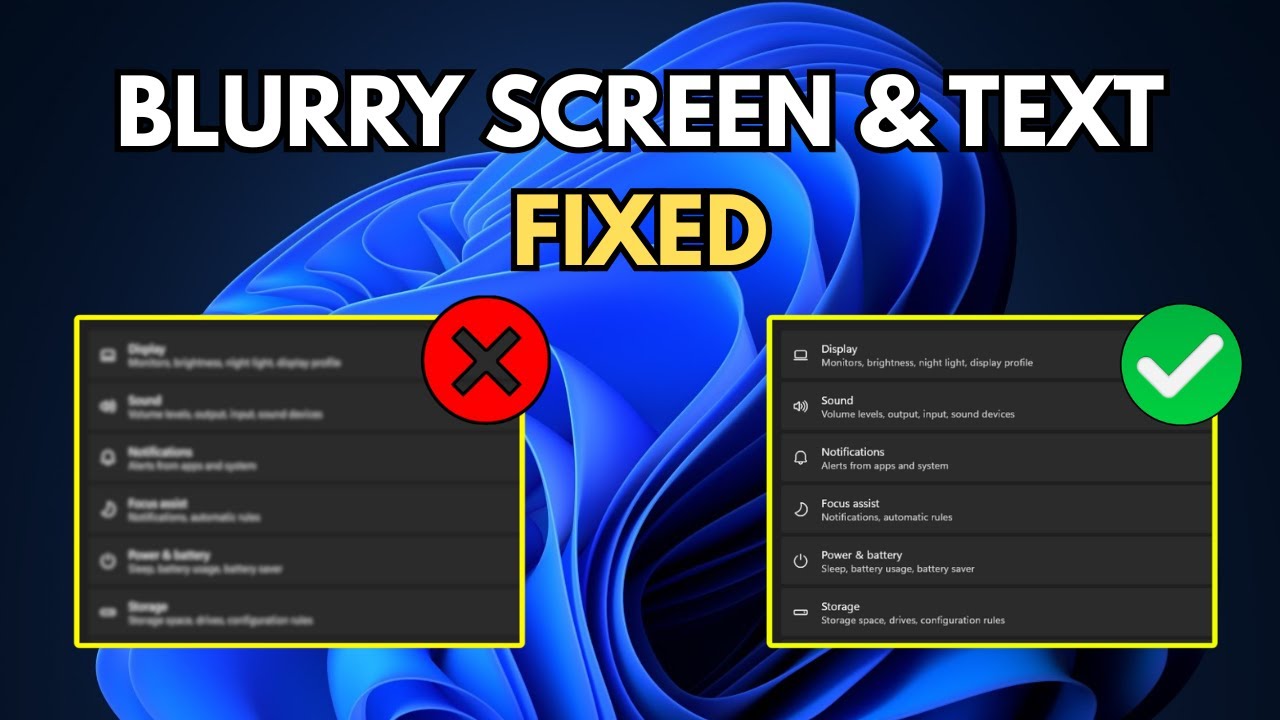 How To Fix Blurry Screen & Text in Windows 11 - (Easy Fix) - YouTube