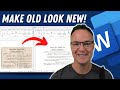 Repair Documents in Microsoft Word. Make Old Look New!