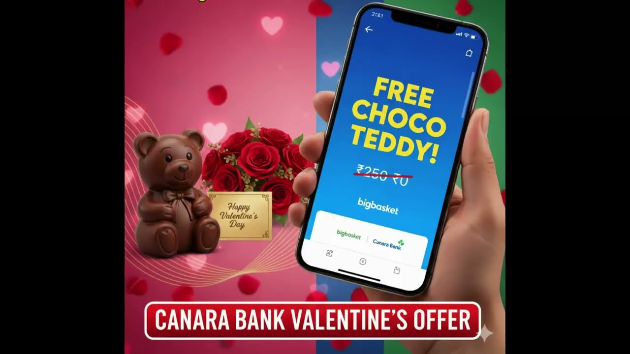 FREE Chocolate from BigBasket 🍫🎁 | Free Teddy Chocolate with Canara Bank 😱 | How to Grab It!