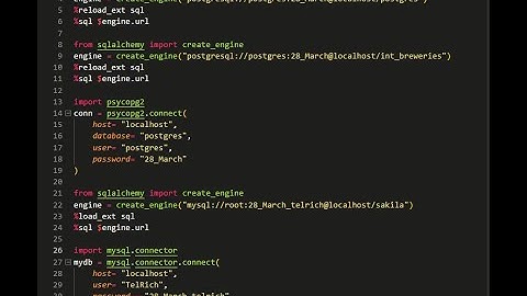 Project 5: How to connect to PostgreSQL and MySQL DBMS in Jupyter Notebook