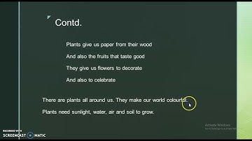 Class-I /EVS /Chapter- 16 Plants:The Green World