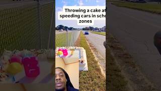 Man throws food at speeders #cars #viral #duet #shortvideos #viralvideo #viralvideos #shorts #speed