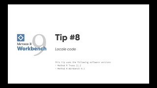 Celebrity Method R Workbench: Locale Code Profile