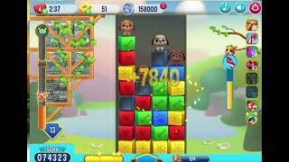 Pet Rescue Saga 2024 Level 196 One Rocket, 3 Stars.