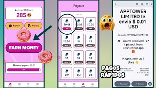 CASHDONUT🍩🔥 NUEVA APP para GANAR DINERO a PAYPAL en Octubre 2025💸🔥 FULL &amp; HONEST REVIEW✅