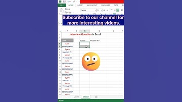 Excel interview questions #excel #shortvideo #shorts #viralvideo #tiptricks #job #interview #magic