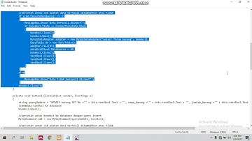 Membuat Input Data Pada Visual Studio - CRUD phpmyadmin
