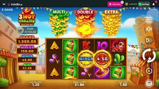 Mom's Slot Play: Golden Teapot and 3 Hot Chillies on Modo.us