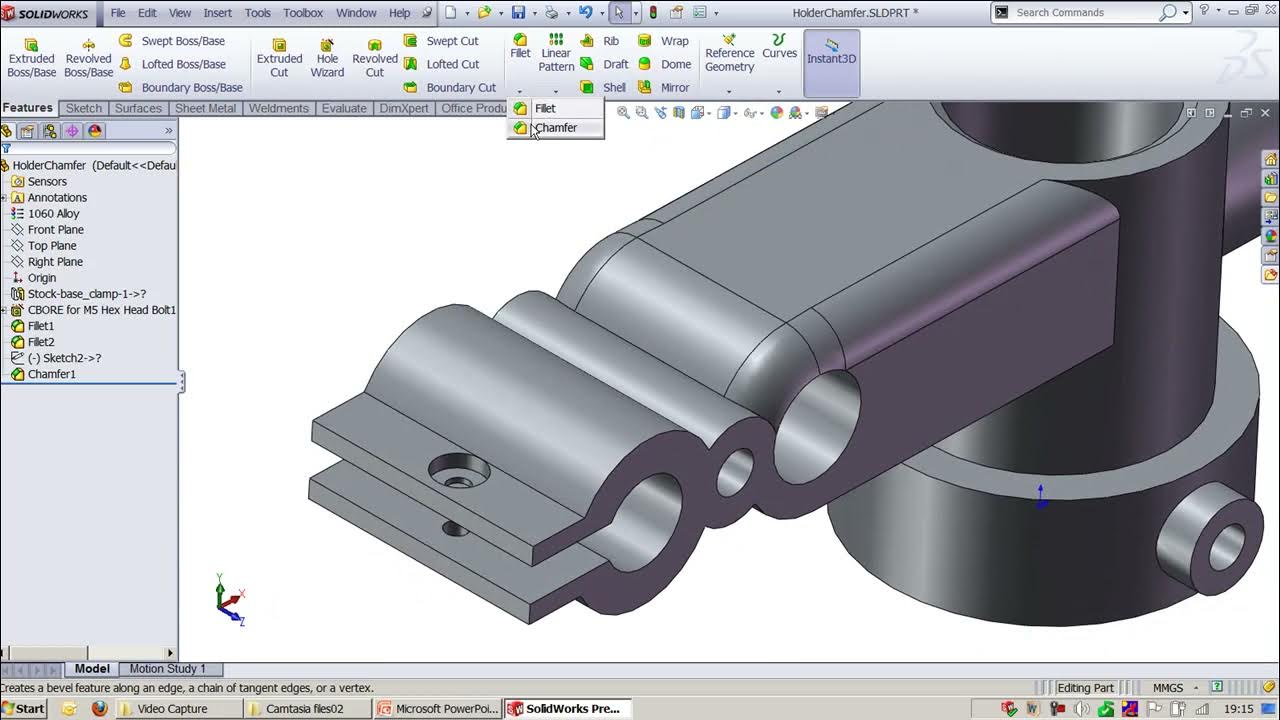 Chamfer Solidworks Mechanical Engineering BK Engineering YouTube