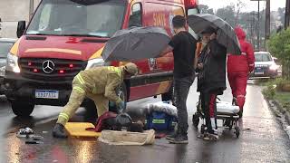 Grave colisão deixa motociclista com fratura de...