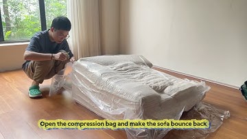Compression sofa unboxing video