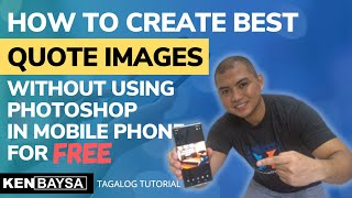 How To Create Best Quote Images Without Using Photoshop in Mobile Phone For Free - Tagalog Tutorial screenshot 5