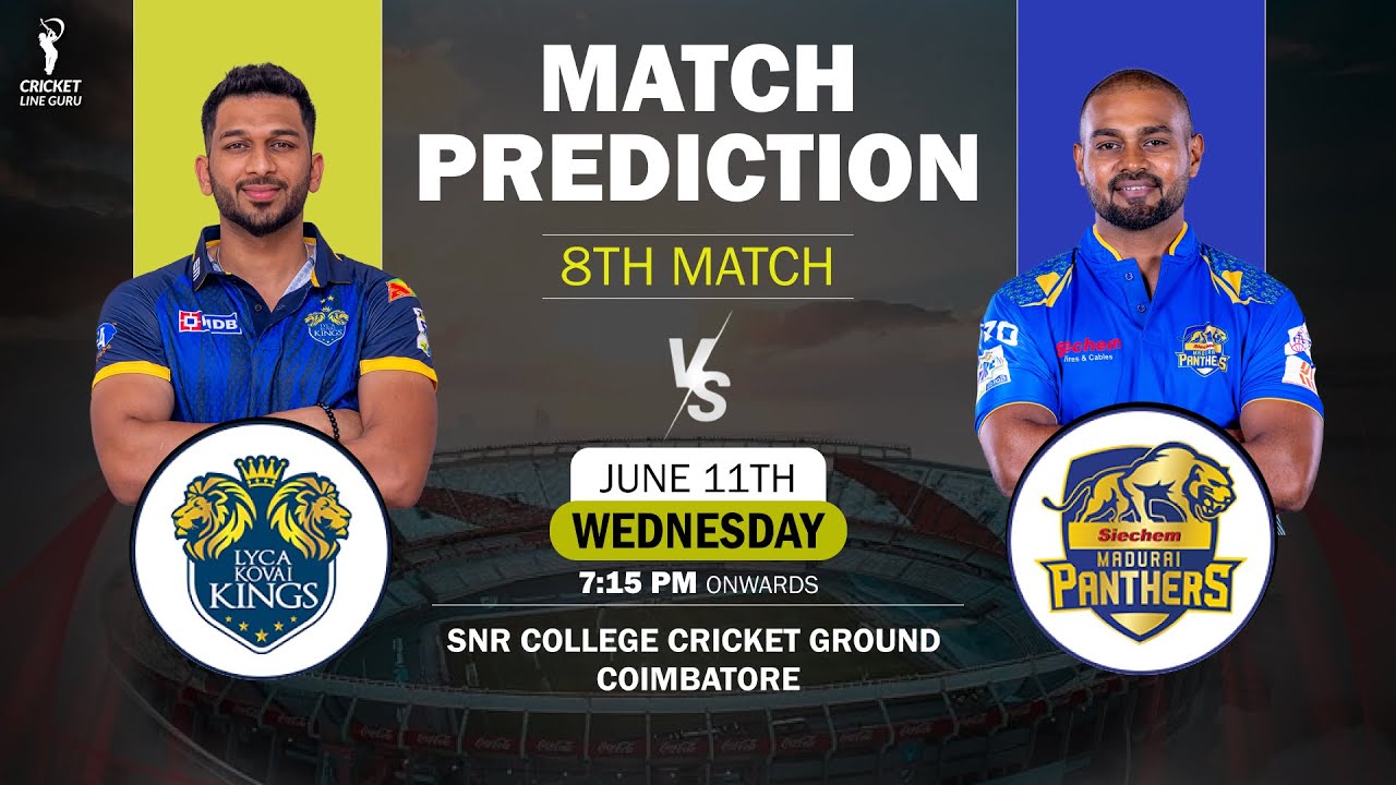 TNPL 2025: LKK vs SMP 8th Match PREDICTION | LKK vs SMP Dream11 Team