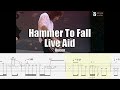 Hammer to fall live aid  queen  guitar tab  playalong