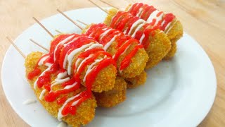 Tanpa Telur  Resep Sosis Corndog Adonan Kulit Lembut Dan Renyah