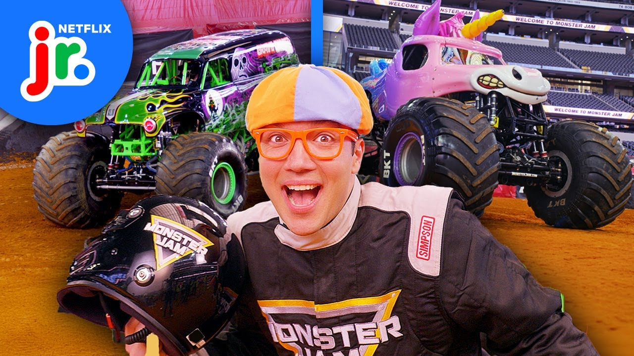 Play: Blippi's Monster Truck Jump Challenge: big trucks, bigger enthusiasm