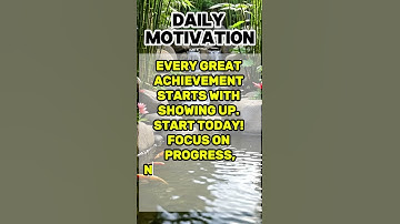 Great achievements start with showing up! Focus on progress, not perfection—one step at a time.