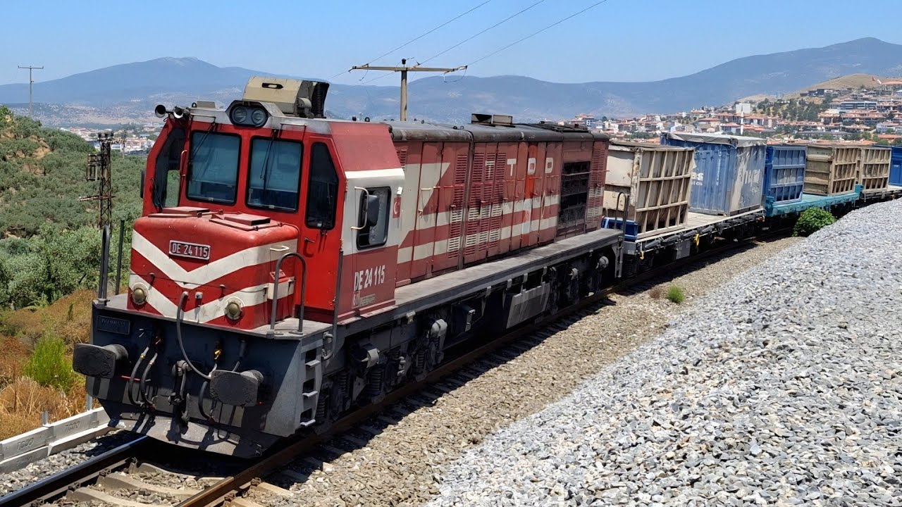 TCDD 24 BİNLİK RAMPADA DİZİYİ ÇEKEMİYOR. TAM GAZ YIRTINIRKEN STOP EDİYOR.