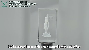 UV laser marking machine marks acrylic with a 3D effect