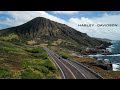 O&#39;ahu on a Harley-Davidson