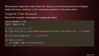 How to Correctly Update Rows in a Pandas DataFrame Without Affecting the Entire Column