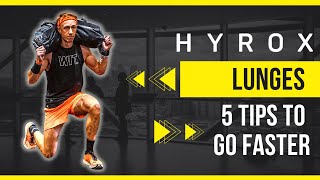 hyrox sandbag lunges tips // hyrox sandbag lunges training // hyrox training tips to go faster