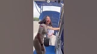 Pramugari cantik kaget ternyata pilotnya adalah ayahnya sendiri #aviation #pesawat #superairjet #fyp