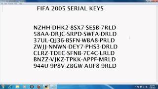 FIFA 2005 SERIAL KEYS